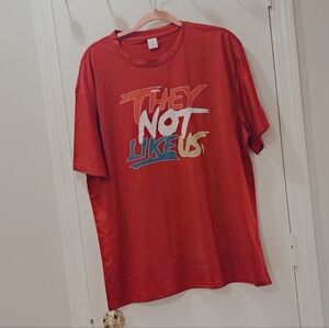 Red Graphic T-Shirt Not Like us NWOT